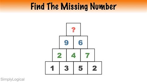 Find The Missing Number In Pyramid Maths Puzzle Youtube