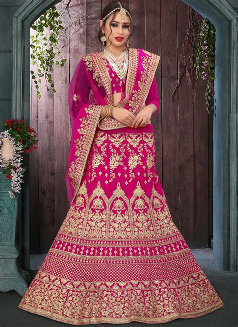 Buy Online Velvet Pink Zari Designer Lehenga Choli 97312