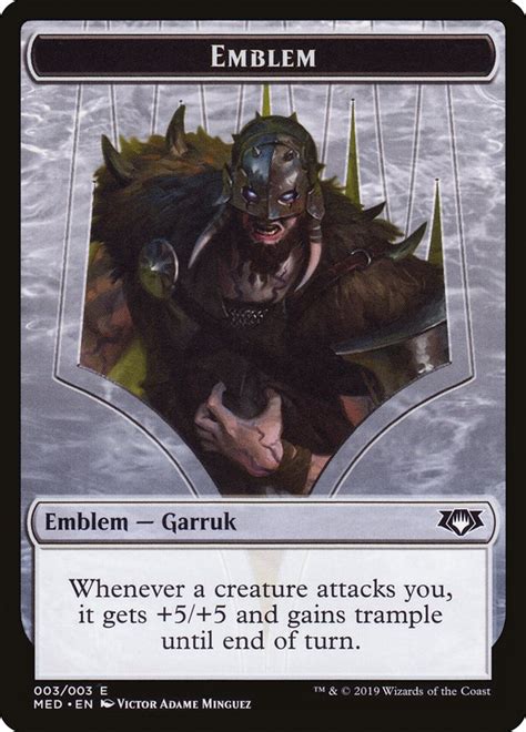 Garruk Apex Predator Emblem · Mythic Edition Tokens Tmed W3