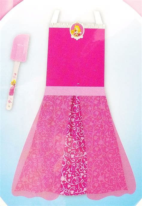 Disney Princess Pink Apron Dress Up Play Set Sleeping Beauty Aurora 2pc