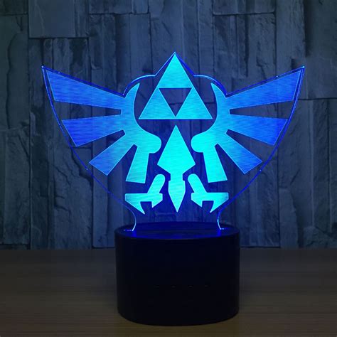3d Legend Of Zelda Triforce Night Light Led Decor Table Desk Lamp Art
