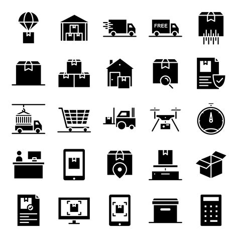 Logistic icons pack 533925 Vector Art at Vecteezy