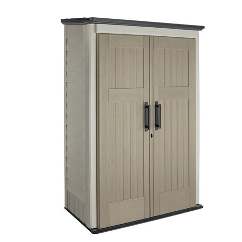 Tall Outdoor Storage Cabinet Rubbermaid Big Max 2 Ft 6 In X 4 Ft 3 In