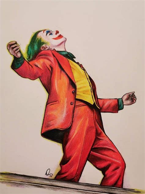 Art Print Of Joaquin Phoenixs Joker Coloured Pencils Various Sizes