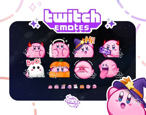 Kirby Halloween Twitch And Discord Emote Bundle Set 1 Etsy