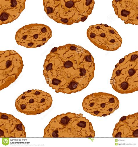 Maybe you would like to learn more about one of these? Seamless Pattern With Chocolate Chip Cookies Stock Vector ...