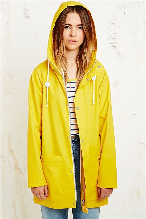 Bdg Fisherman Rain Jacket In Yellow Rain Jacket Yellow Rain Jacket