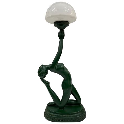 Vintage Art Deco Naked Woman Holding Globe Table Lamp At StDibs Naked Lady Lamps Naked Woman