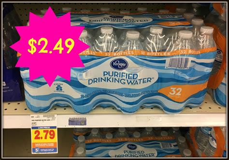 Vita coco coconut water (pack of 12). Kroger brand Purified Drinking Water ONLY $2.49 at Kroger ...