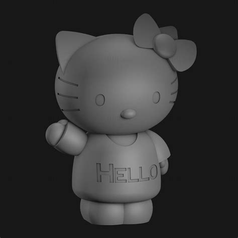 Hello Kitty 3d Utskriftsmodell