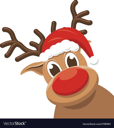 Christmas Reindeer Rudolph Deer Royalty Free Vector Image