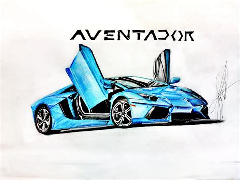 Lamborghini Aventador Sketch At Explore Collection