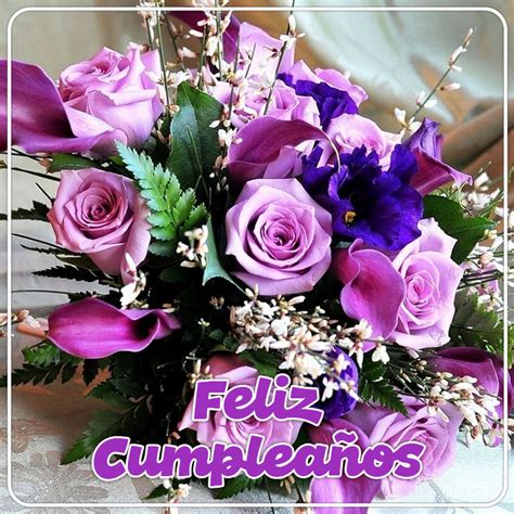 Imágenes De Feliz Cumpleaños Con Flores Imagenessu
