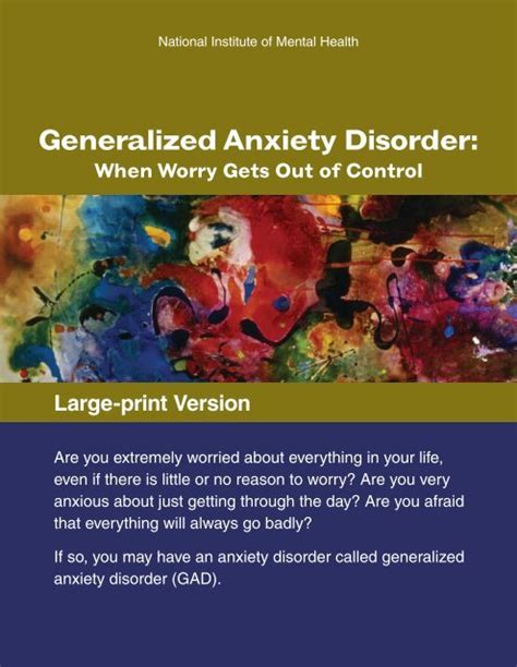 Generalized Anxiety Disorder Nimh National Institutes Of Health