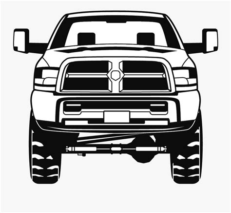Dodge Ram Black Truck Clip Art