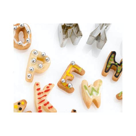 Kitchencraft 26 Alphabet Cookie Cutters With Metal Storage Tin