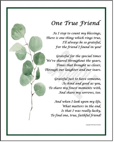 Best Friend Poem Verse Th Th Th Th Birthday Gift Present Digital Dowload Friend Poem