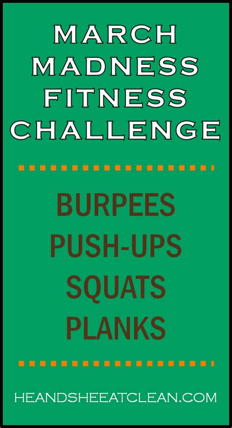 Full Body Workout March Madness Fitness Challenge He And She Eat Clean