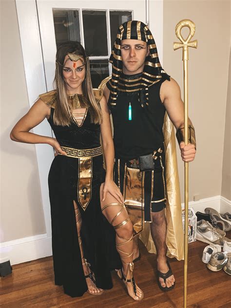 Cleopatra And King Of Egypt Halloween Costume Egyptian Diy Costume Egyptian Goddess Costume