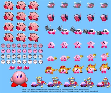 Large Menu Sprites Kirby Video Game Sprites Sprite