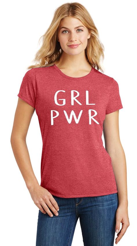 Ladies Grl Pwr Girl Power Tri Blend Tee Feminist Feminism Rally Wife Shirt Ebay
