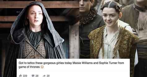 Observers and fans have said that this is a direct. Game of Thrones' Maisie Williams and Sophie Turner Got ...