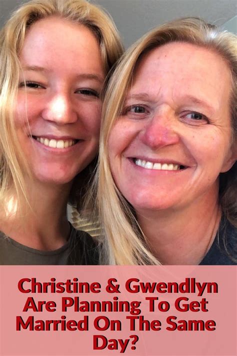 sister wives christine and gwendlyn are planning to get married on the same day sister wives