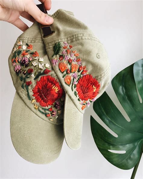 Hand Embroidered Hats Let You Root For Your Favorite Team Flowers