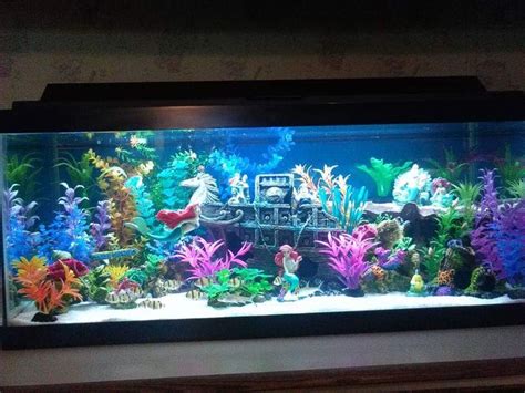 Little Mermaid Tank Fish Tank Themes Fish Tank Decorations Fish Tank