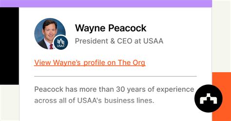 Wayne Peacock President And Ceo At Usaa The Org