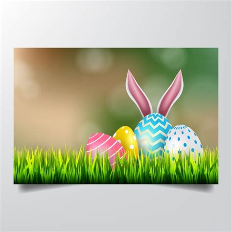 Simple Easter Design Background Vector Illustration Spring Easter