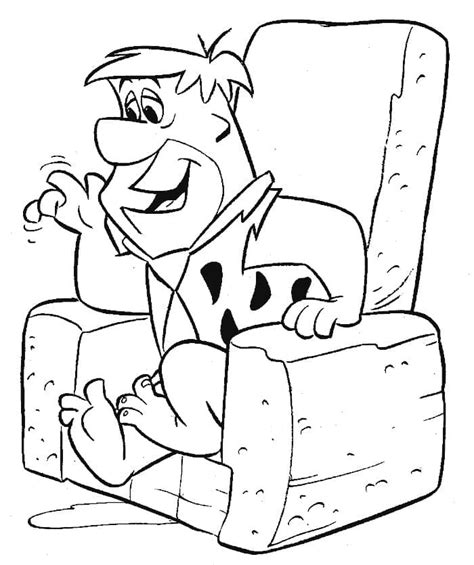 Fred Flintstone From Flintstone Coloring Page Download Print Or