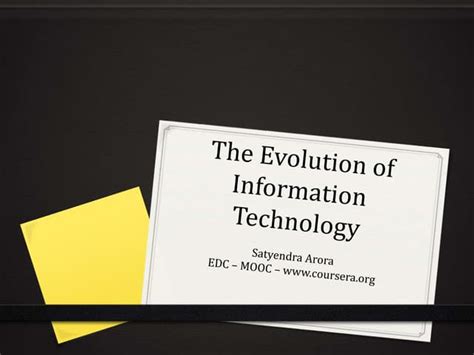The Evolution Of Information Technology Ppt
