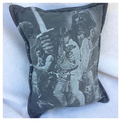 Star Wars Pillow Original Throw Pillow Upcycled Eco Friendly Quilted
