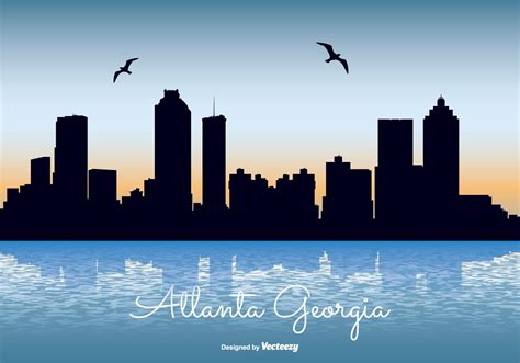 Available online silhouette editor before. Atlanta Georgia Skyline Vector | Vector art design ...