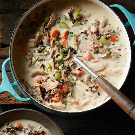 This is no ordinary thanksgiving dressing. Cream of Turkey & Wild Rice Soup Recipe - EatingWell