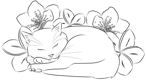 Cat With Flowers By Melchony On Deviantart
