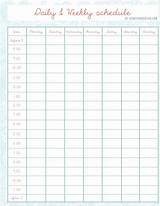 Schedule Chart Template Pictures