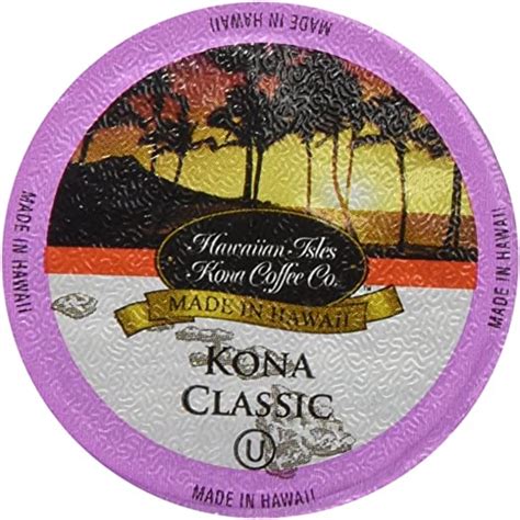 Kona Classic Kcup 80 Pack Hawaiian Isles Kona Coffee Single Serve Cups