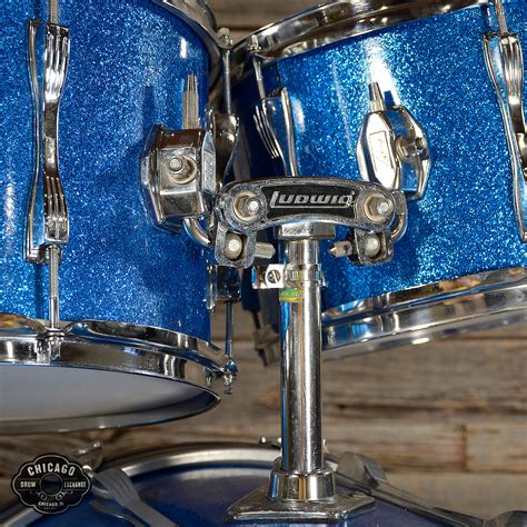 Ludwig Mach 5 12131622 4pc Kit Blue Sparkle Early 70s Reverb