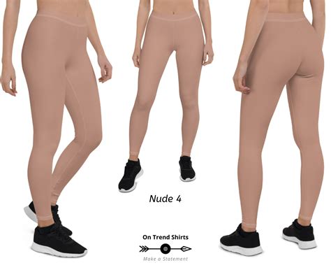 nude leggings for women skin tone gym leggings solid neutral etsy