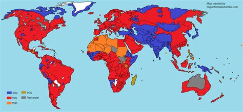Linguisticmaps Different Canonical Word Orders Maps On The Web