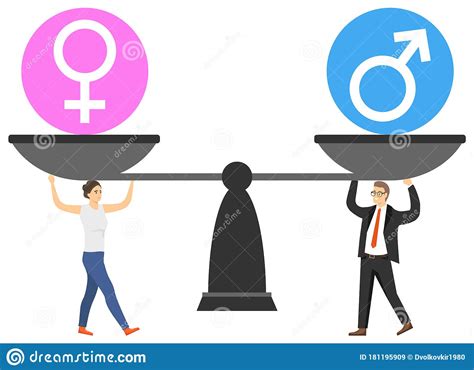 Gender Equality A Man And A Woman Support The Balance For Balance Gender Balance Stock