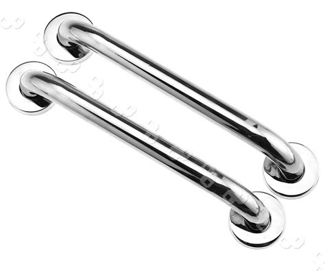 2pcs stainless steel bath shower support rail disability aid grab bar handle kit ebay