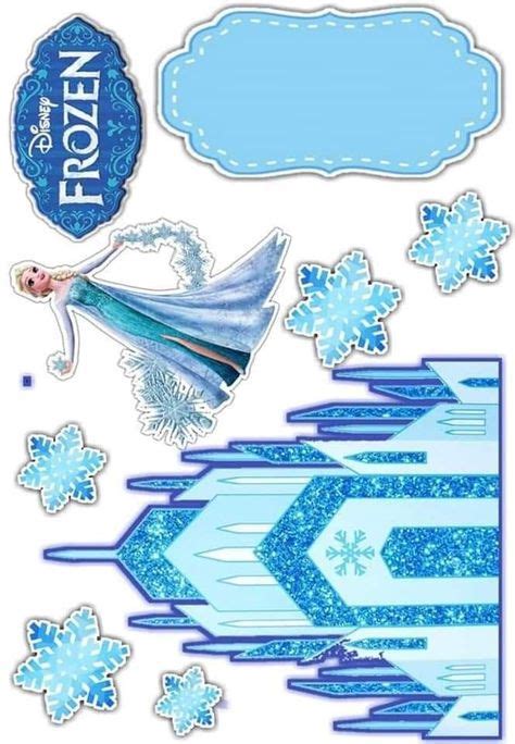Elsa With Ice Castle Frozen Free Printable Cake Toppers Oh My