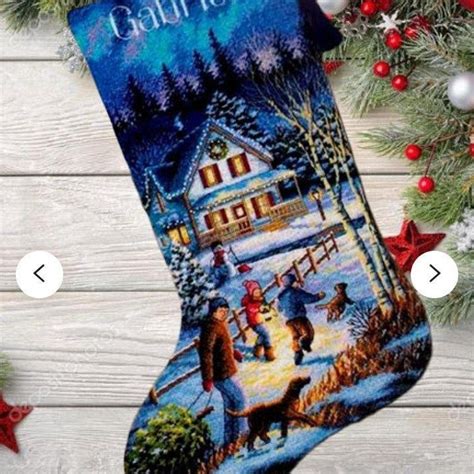 Cross Stitch Christmas Stocking Pattern Xmas Instant Download Counted
