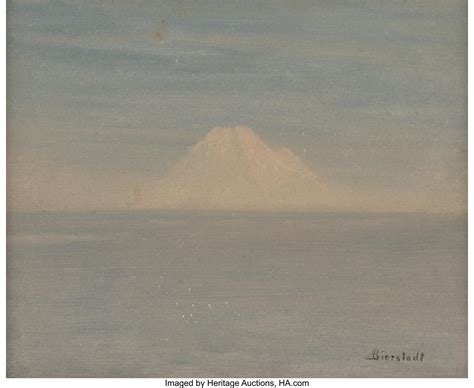 Bid Now Albert Bierstadt American 1830 1902 Mount Rainier Oil On