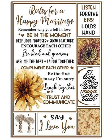 Rules For A Happy Marriage Remember Why You Fell In Love Etsy Uk
