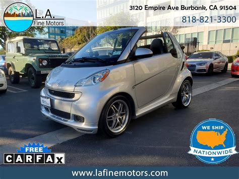 2009 Smart Fortwo Brabus Cabriolet 34584 Miles Silver Convertible 10l