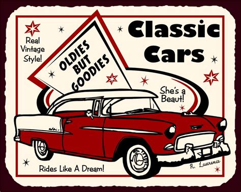 Vintage Automobile Signs Vintage Car Signs Garage Wall Decor